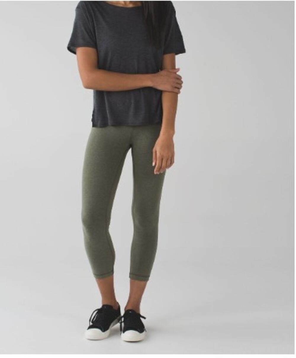 Lululemon Wunder Under Crop III Cotton Green Size 4